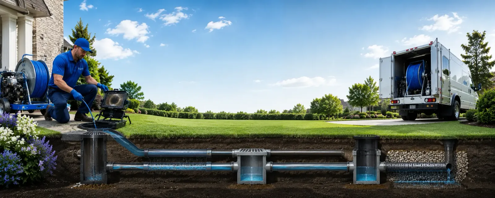 Outdoor drain cleaning information for Newton, NH